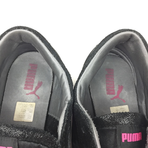 Puma Black Metallic and Vegan Leather Sneakers - Picture 6 of 8